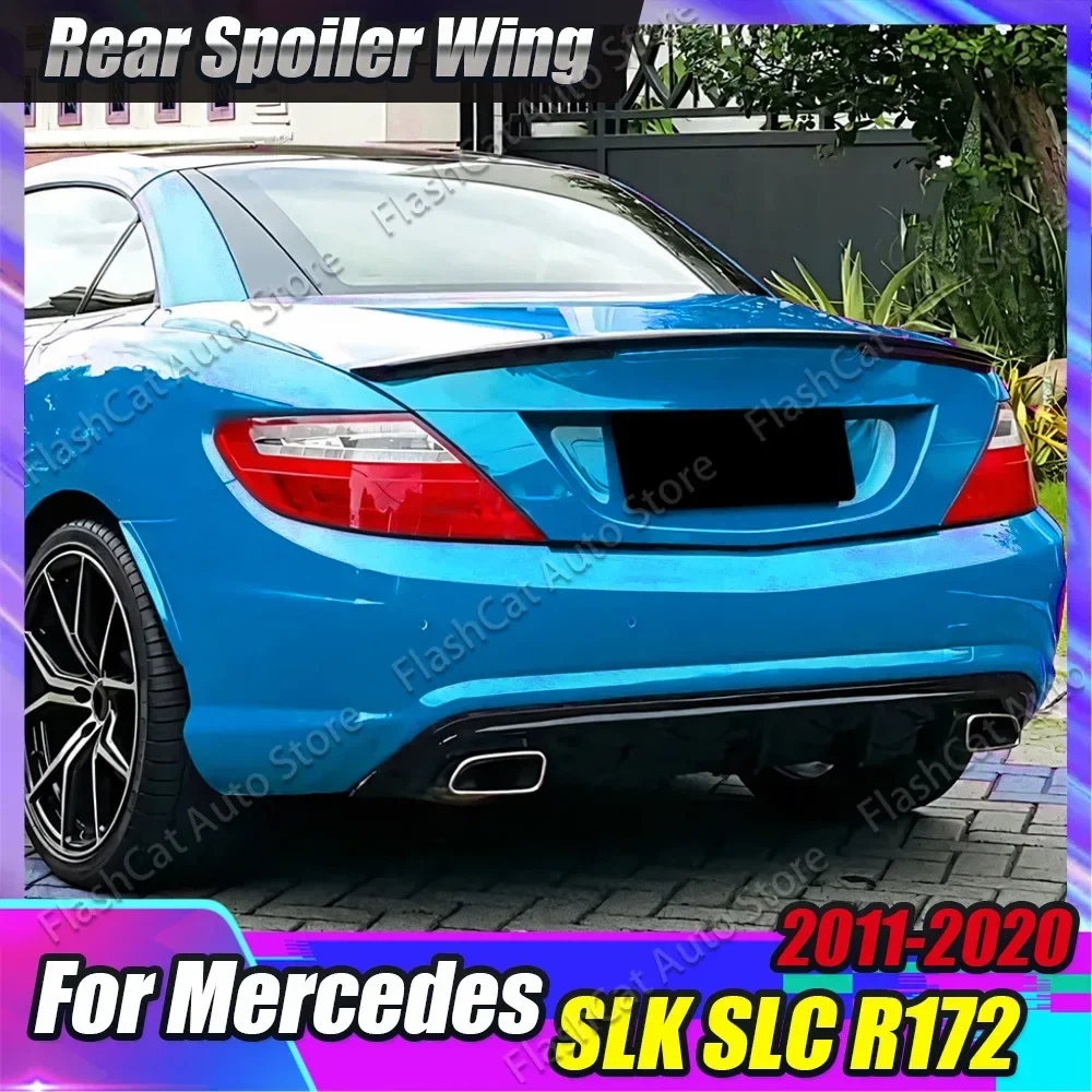 

R172 Tail Wing Body Kits Part Gloss Black For Mercedes Benz SLK SLC R172 2011-2020 Car Rear Spoiler Trim Rear Trunk Lip Trim
