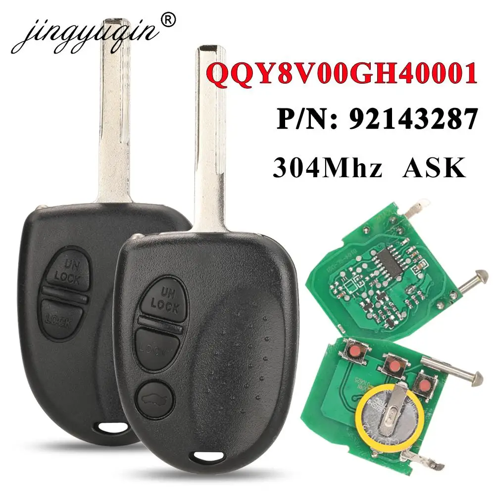 

jingyuqin Remote Car Key Fob 304Mhz for Chevrolet Caprice Lumina 1999-2006 Holden Commodore VS VR VT VZ VY Buick QQY8V00GH40001