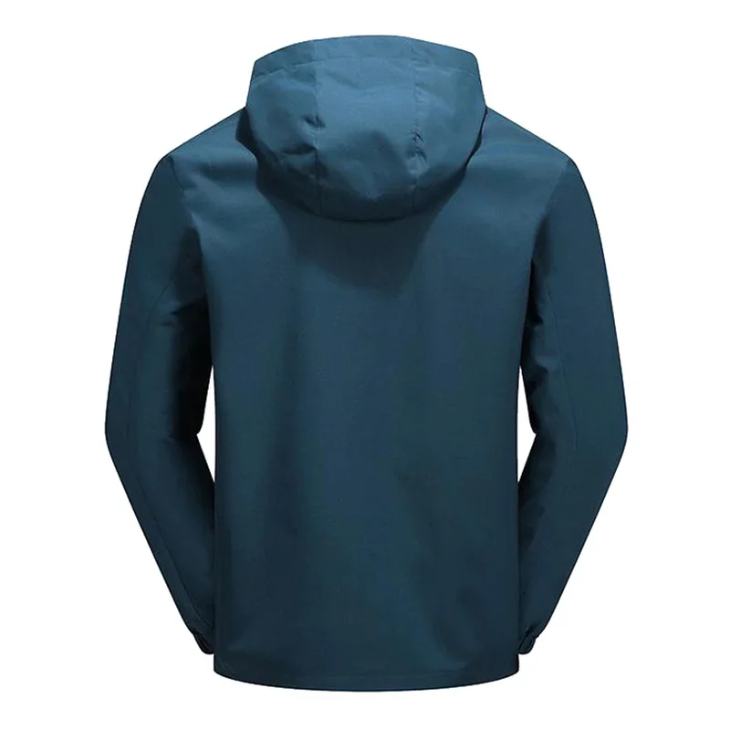Camping Hiking Men Autumn Outdoor Sports Coats Climbing Trekking Windbreaker Travel Waterproof s Blue image 2