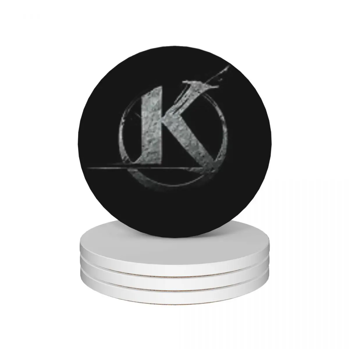 

Kaamelott Logo Black Ceramic Coasters (Set of 4) cute kitchen mat for dishes cute set tea cup holder Coasters