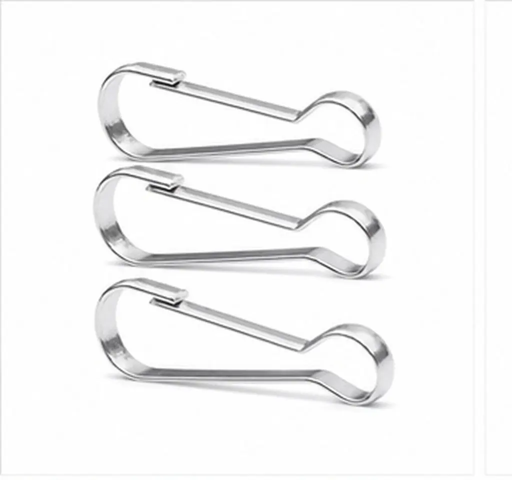 30Pcs Stainless Steel Flagpole Snap Hooks Heavy Duty Spring Clips for Flag Attachment Outdoor Flag Pole Accessories Garden Clips