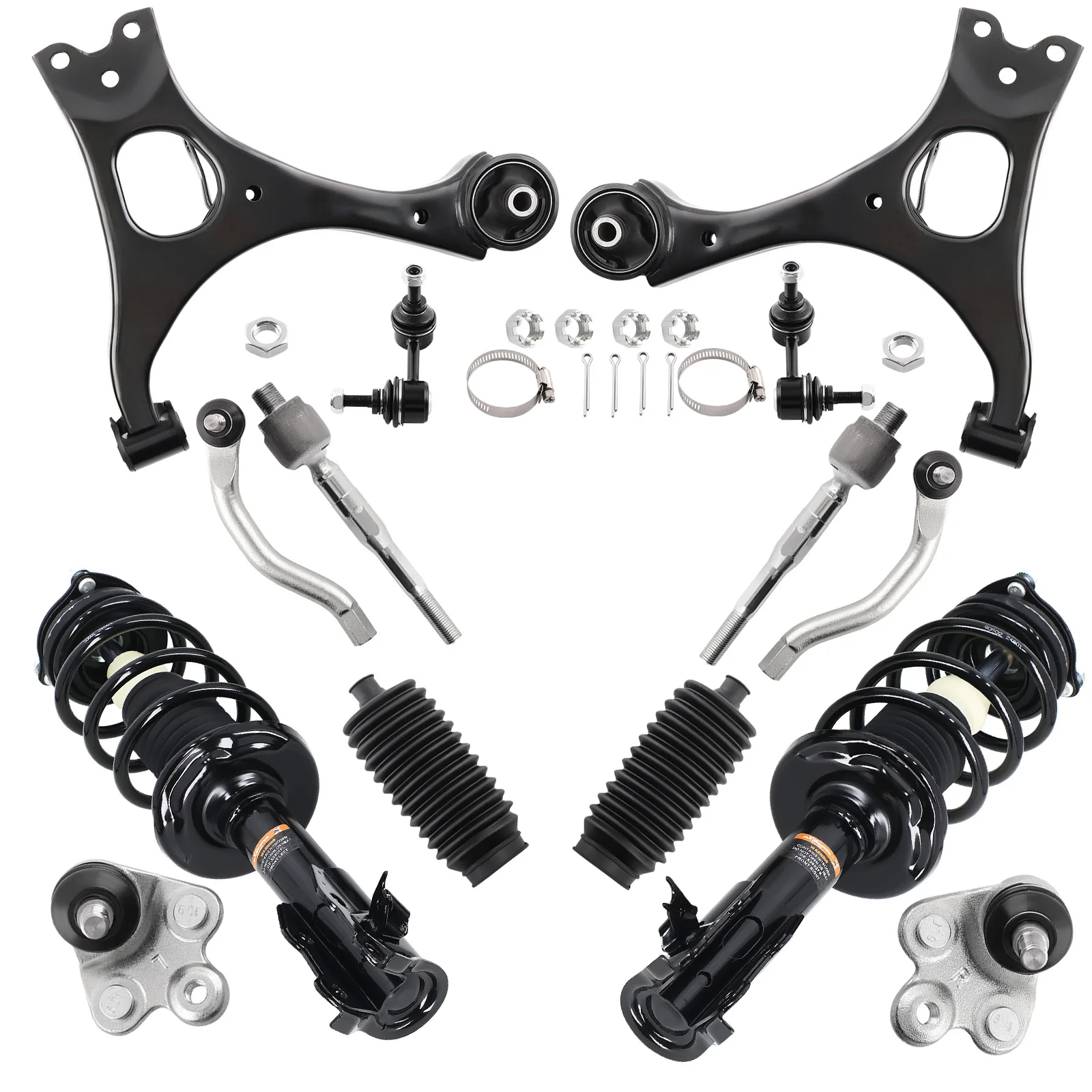 

Front Complete Struts Control Arms Sway Bar Tie Rods for Honda Civic 2006-2011 92140328 LS3381131L 1333466L