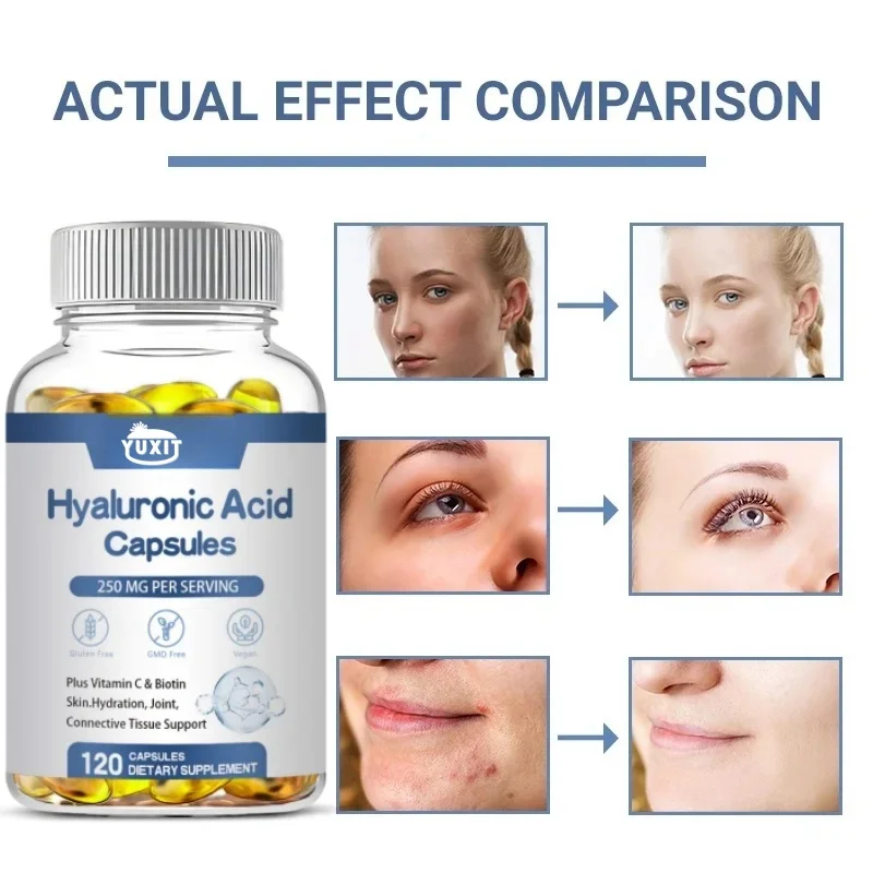 YUXIT   Hyaluronic Acid Biotin Vitamin C Capsules for Skin Joint Care