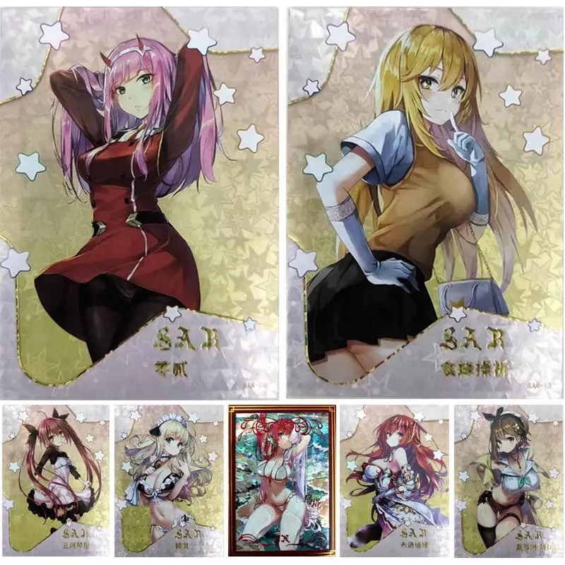 Anime Goddess Story ZX GX SAR series KINOMOTO SAKURA Misaka Mikoto Luo Tianyi collection card Children's toys Board game card