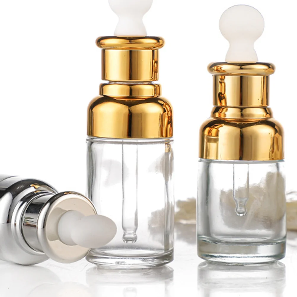 Flacon compte-gouttes en verre vide, récipient d'huile essentielle, distributeur de parfum rechargeable, petites bouteilles compactes pour voyage, 6 pièces