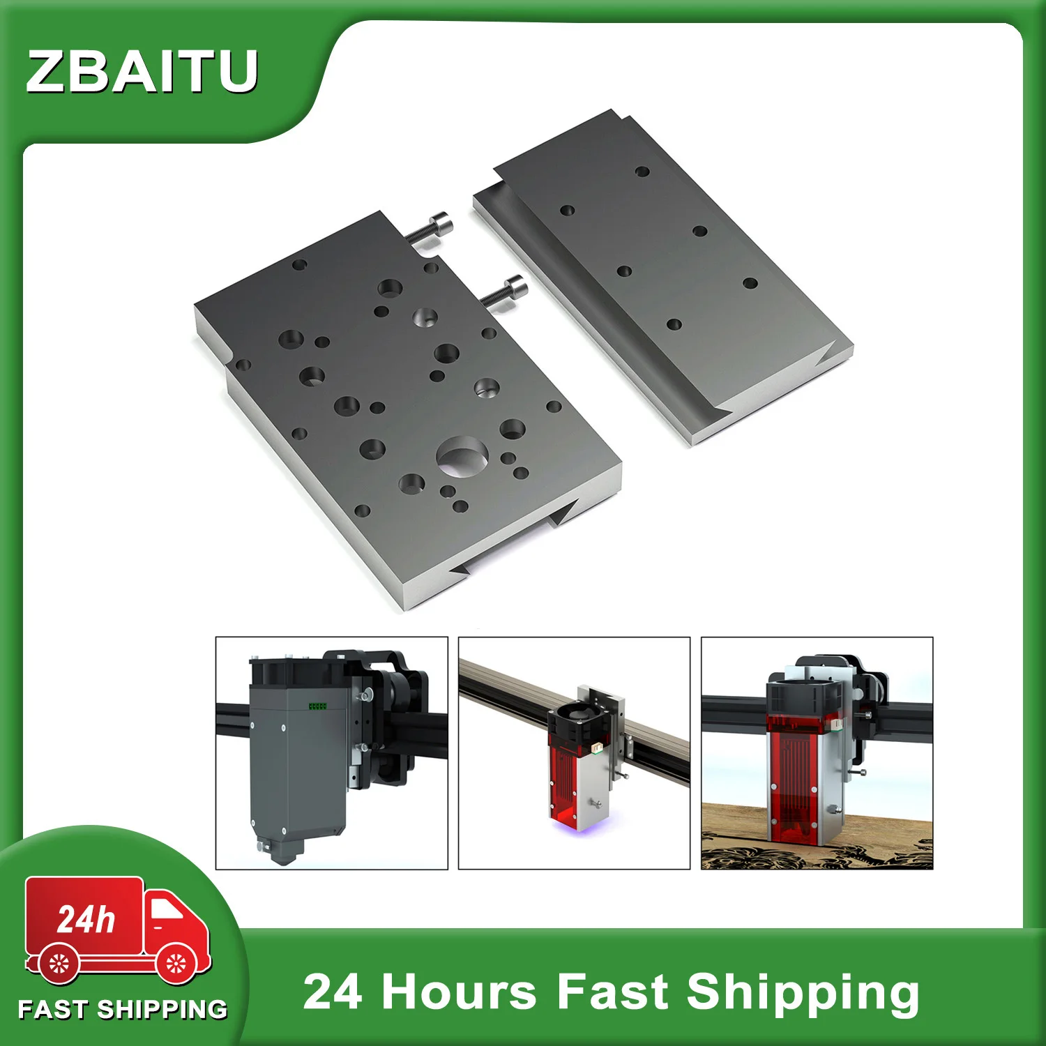 

ZBAITU Laser Module Sliding Plate Laser Module Focusing Metal Fixed Mounting Holder Adjustable Screw Laser Head Z Axis Slide Way