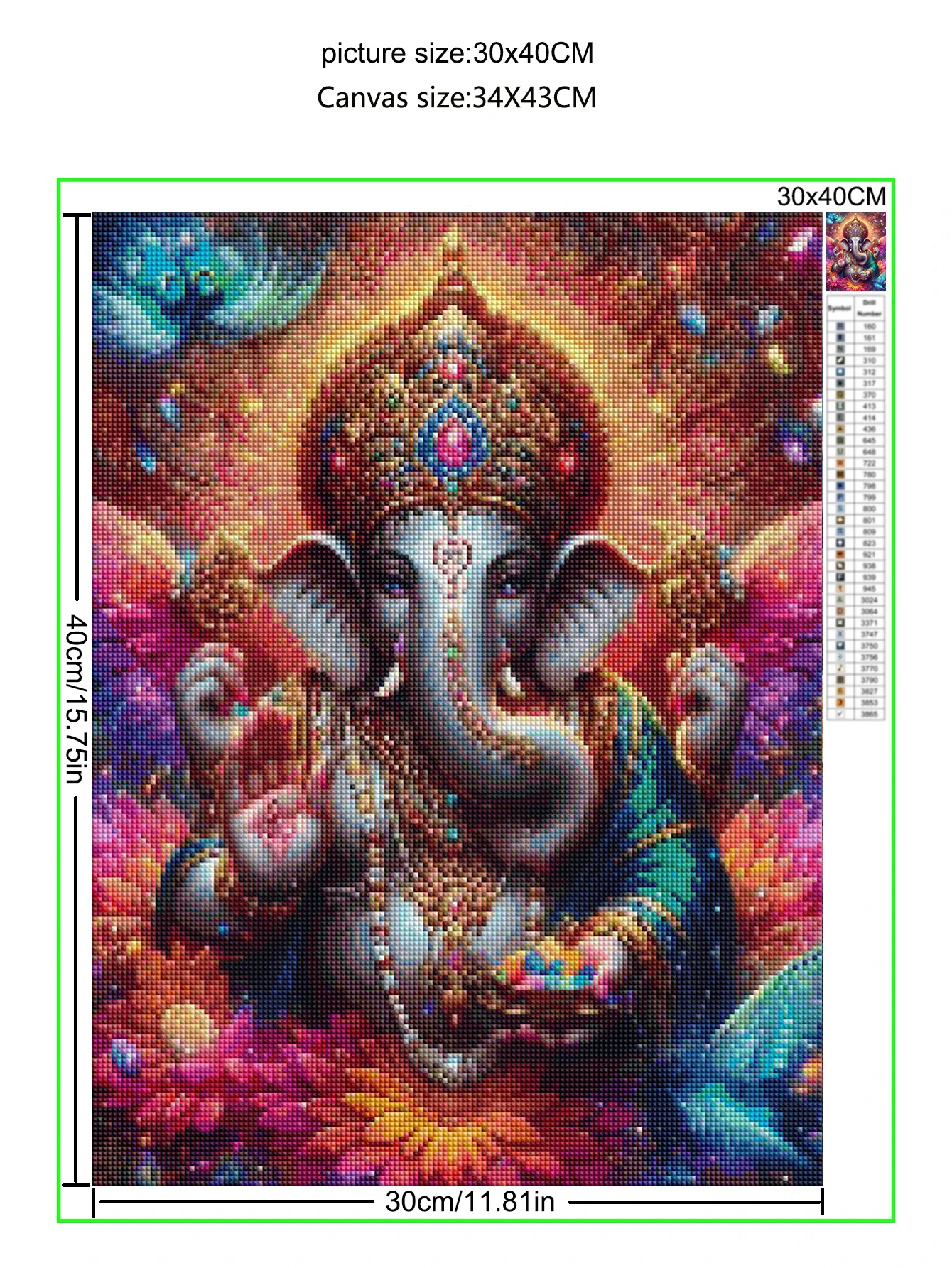 Ganesh Goddess Diy diamond Mosaic Full Square/Round Diamond Painting New 2025 Embroidery Cross Stitch kits Hindu god,Home Decor