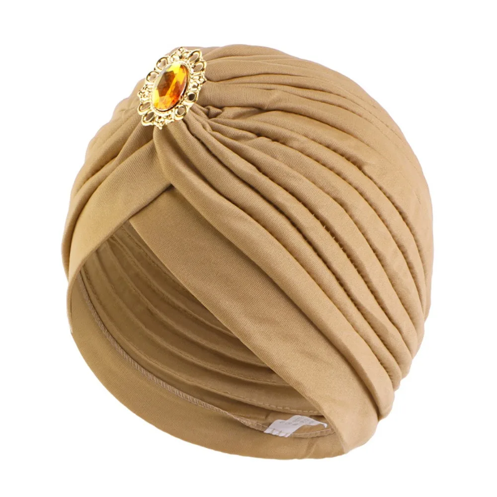 Casual Twist Retro Ethnic Turban Hat Turban Headbands Accessory Indian Hat Headwear Chemotherapy Cap Women