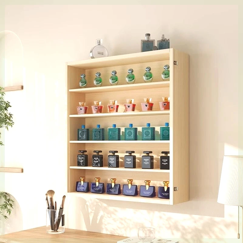 

Cosmetics Storage Wall Cabinet Perfume Storage Display Cabinet Transparent Acrylic Dust-proof Wall-mounted Shelf Desktop Makeup