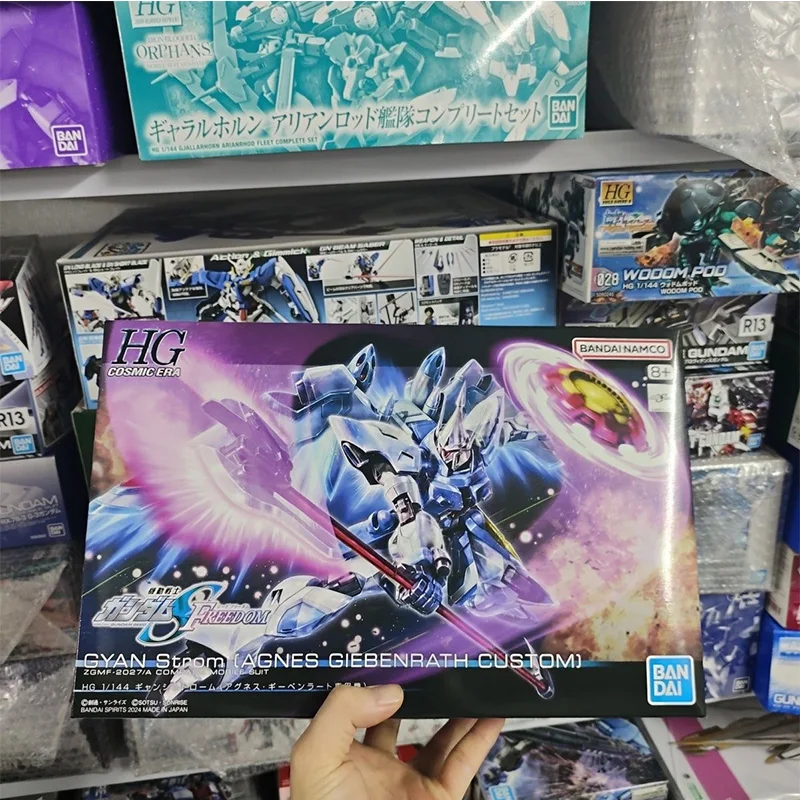 

Bandai оригинальный HG 1/144 GYAN Strom (AGNES GIEBENRATH, персонаж аниме на заказ, собранная модель, игрушки, подарок для мальчика