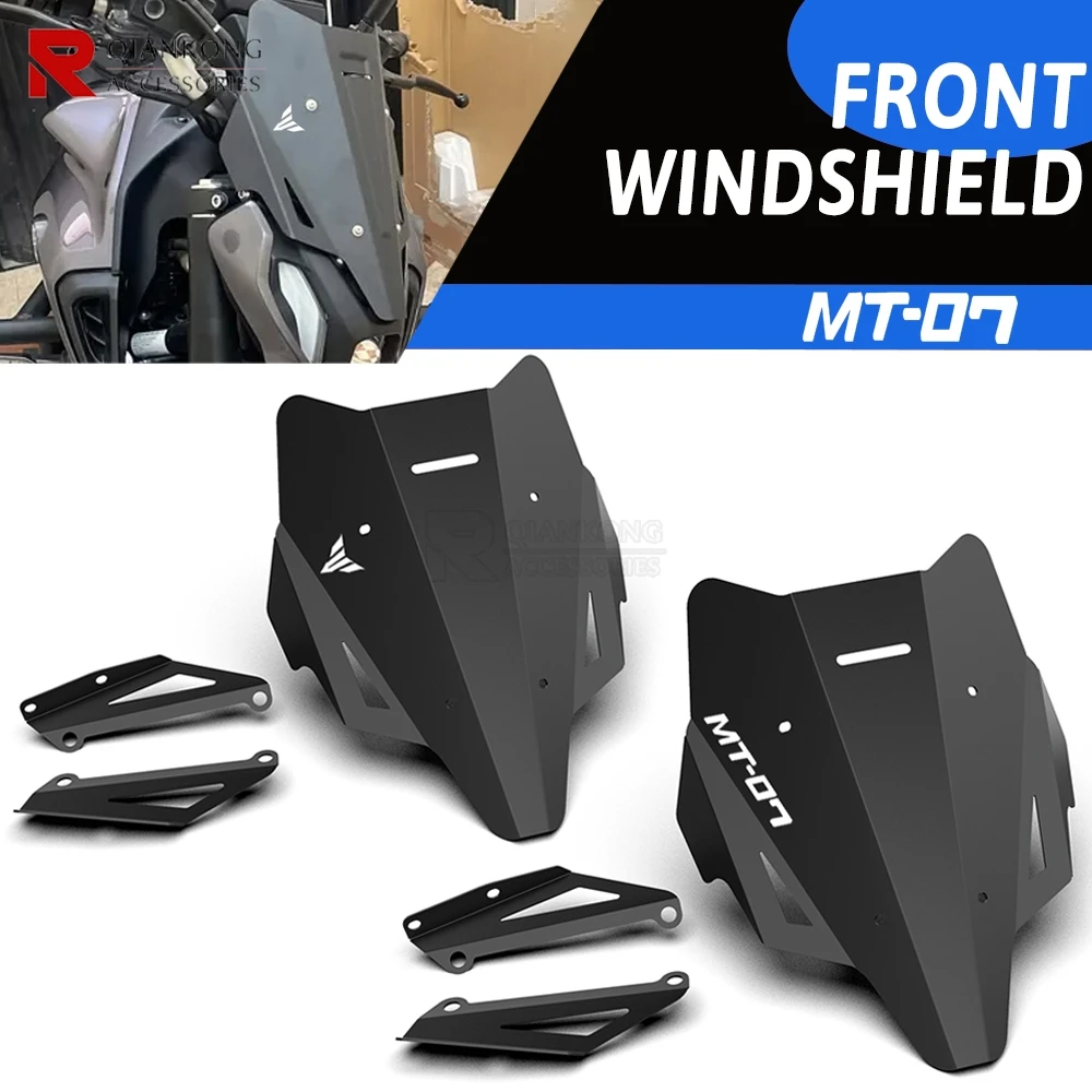 

For YAMAHA FZ07 MT07 MT-07 FZ 07 2021-2025 FZ07 Motorcycle Accessories Sport Screen Windshield Deflector Windscreen Airflow Wind