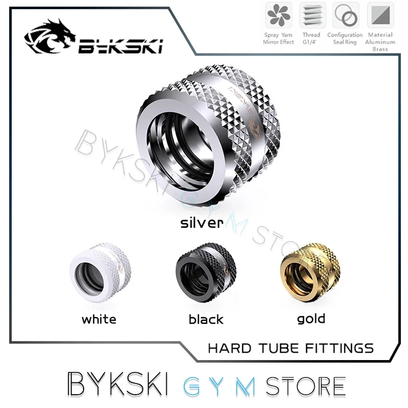 Bykski Hard Pipe Fitting Hand-Tighten Series, For OD 12mm 14MM 16MM PETG/Acrylic/ Metal Rigid Tubing Conenctor,