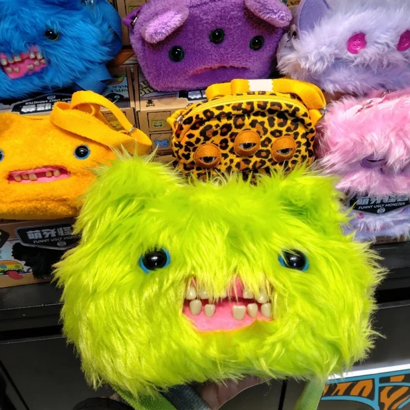 

Hot Genuine Stock Fuggler Plush Crossbody Bag Series Blind Box Big Head Cute Teeth Funny Ugly Monster Trendy Bag Surprise Gifts