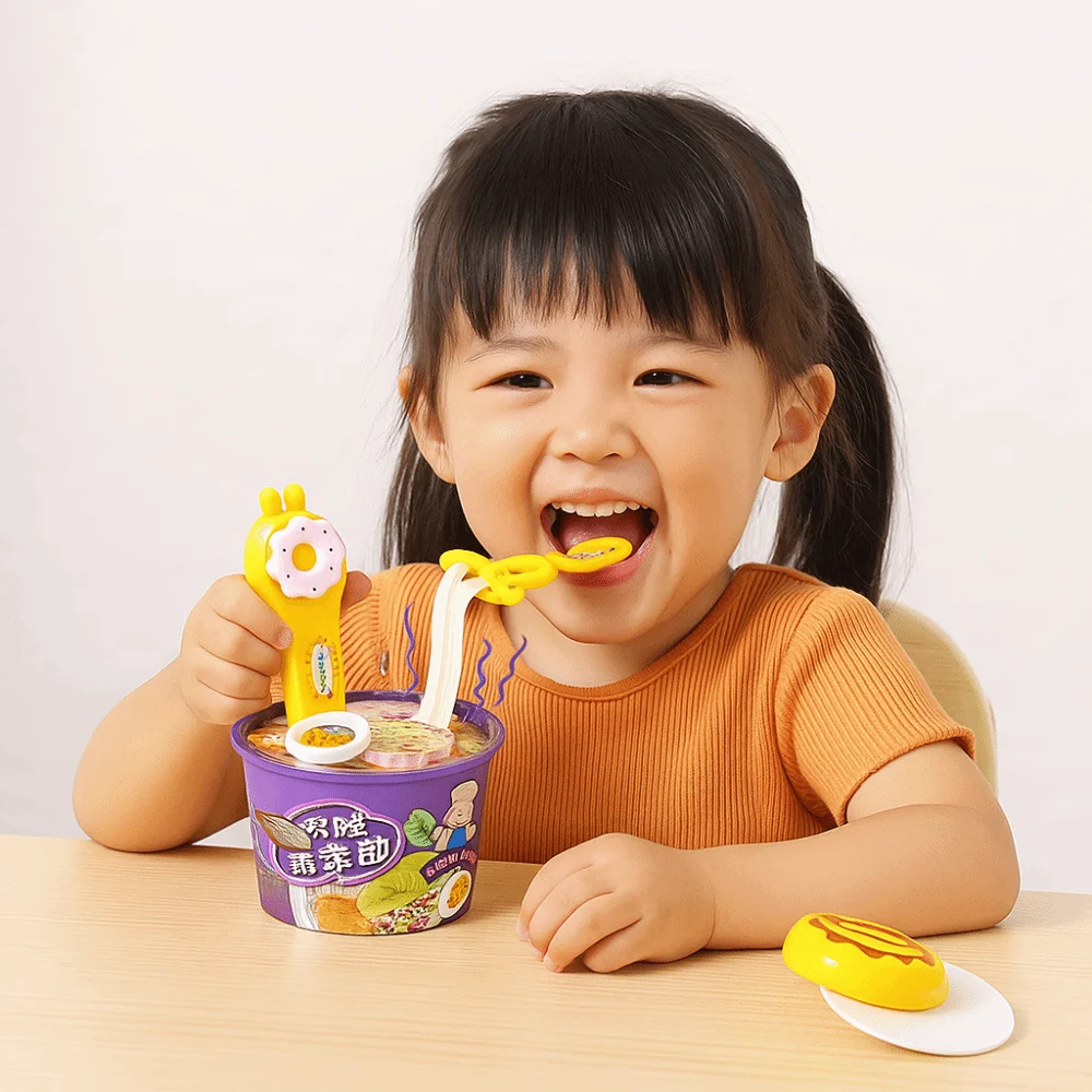 男の子女の子模擬ラーメン給餌早期教育キッチンおもちゃ食品給餌おもちゃロールプレイ漫画ままごとおもちゃ子供