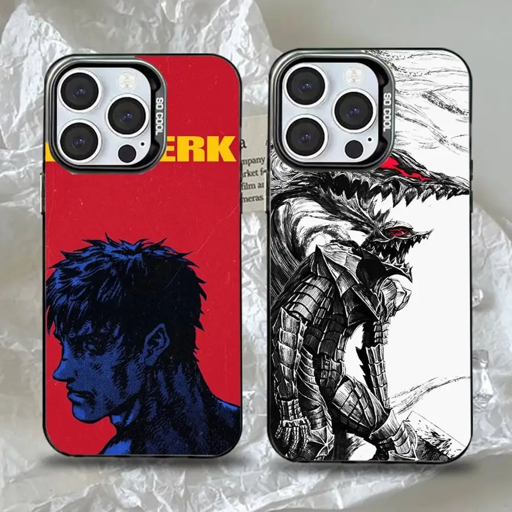 

B-Berserk Comics Anime Phone Case For iPhone 16,15,14,13,12,11,Pro,Max,Plus,Mini,XS,SE Anti Fall Black Matte Hard Bumper