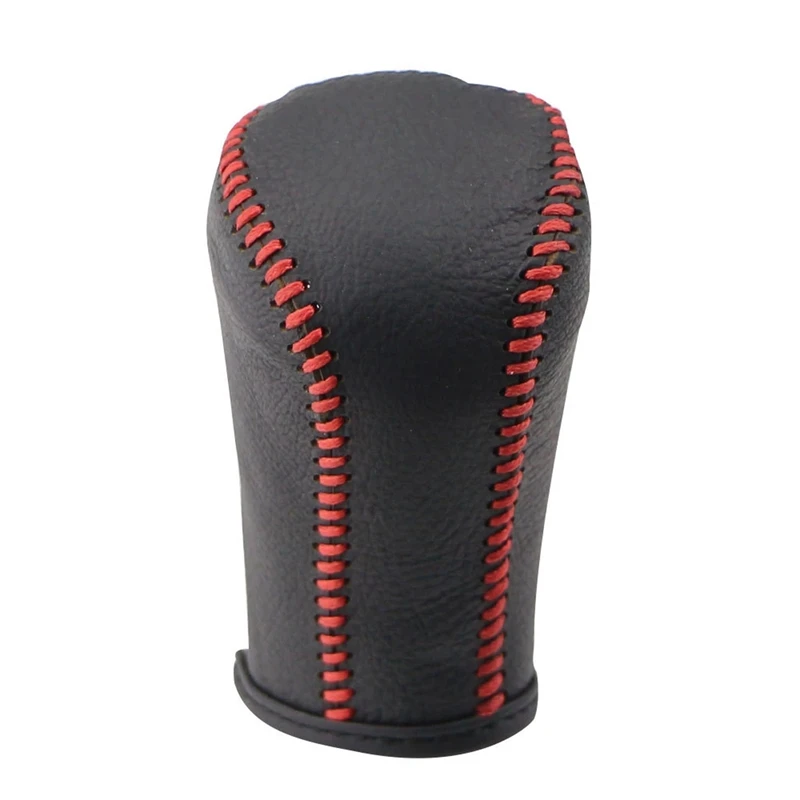 Leather Gear Shift Knob Cover for Toyota Corolla Rav4 Rav 4 2014-2019 Automatic Hand-Stitched DIY Gear Shift Collars A