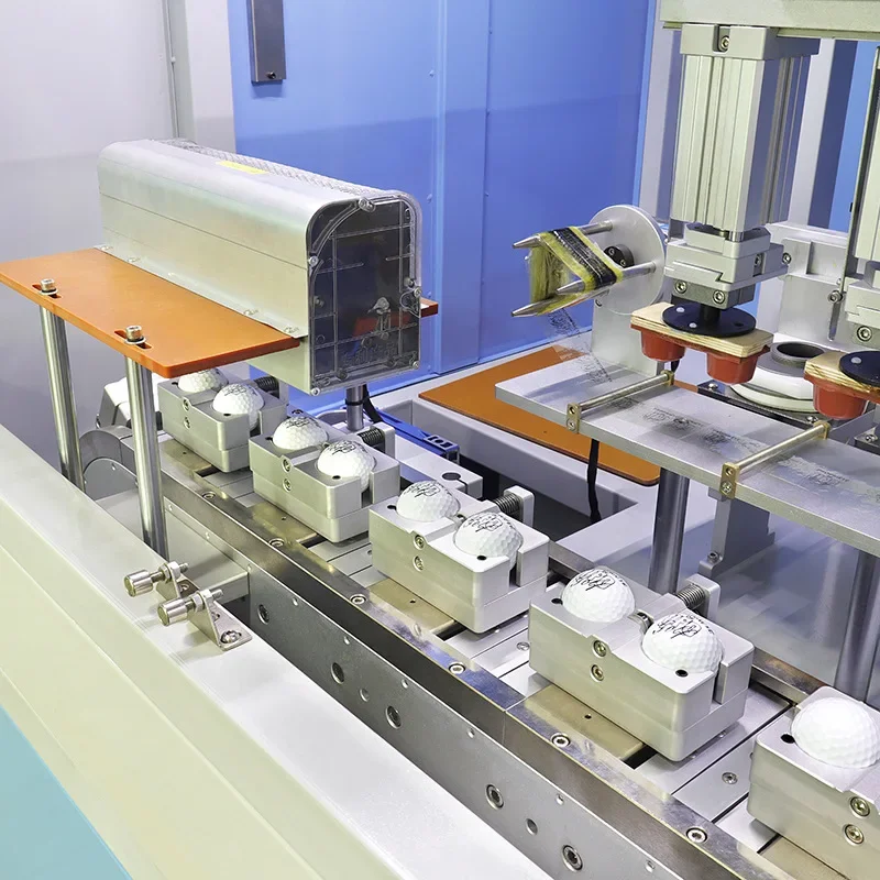Automatic loading and unloading golf ball servo pad printing machine
