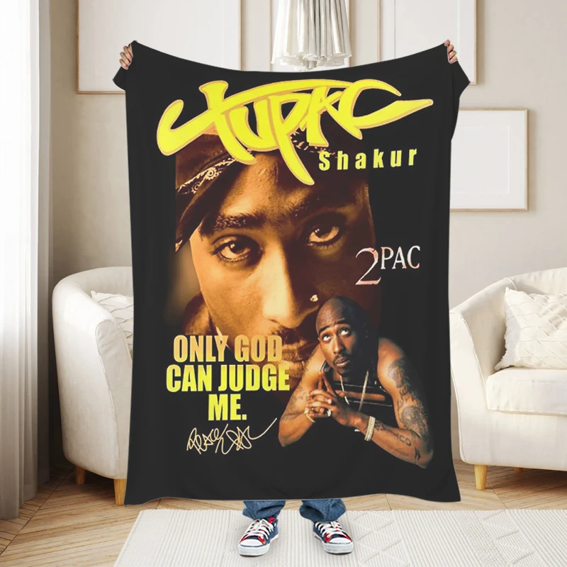 Anime Blanket Sofa Winter Fluffy Soft Blankets Z-2PAC Tupacs Microfiber Bedding Warm Knee Bed Fleece Camping Nap Sofa Blankets