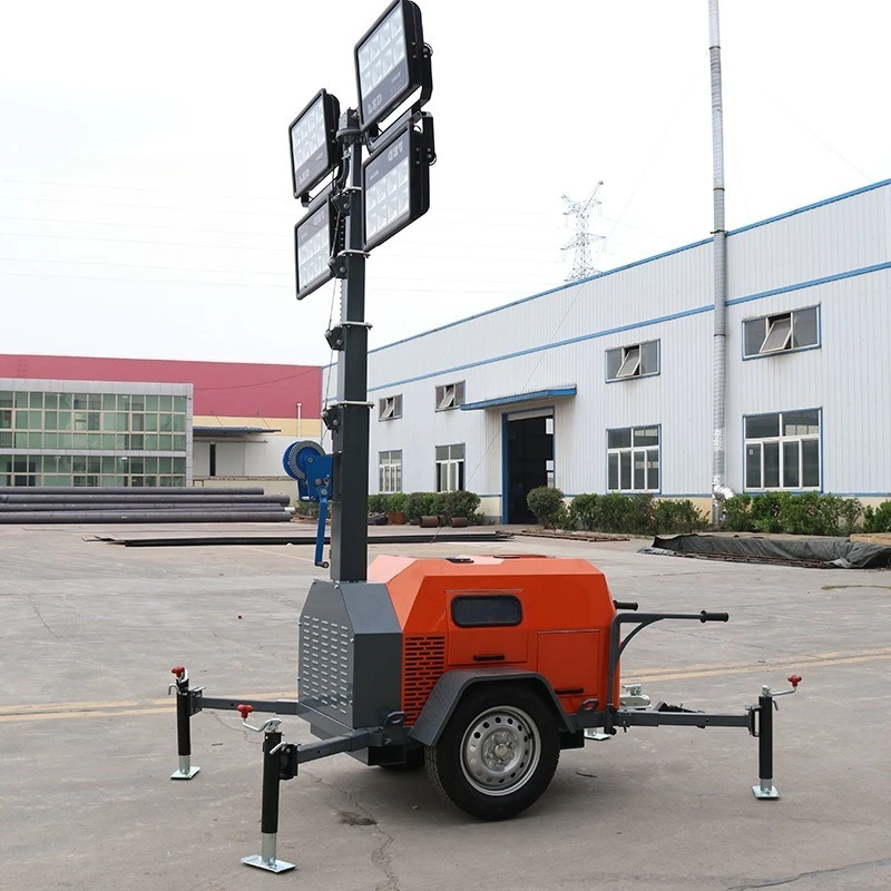 Mobile lighting lighthouse, raised 7 meters 9 meters construction mobile lighthouse, lighting car