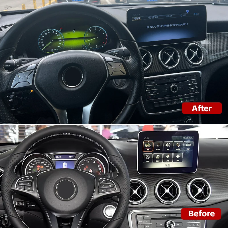 New DaoLuTong 12.3 Inch Linux Dashboard LCD Digital Cluster Speedometer Panel For Mercedes-Benz GLA X156 CLA C117 A-class W176