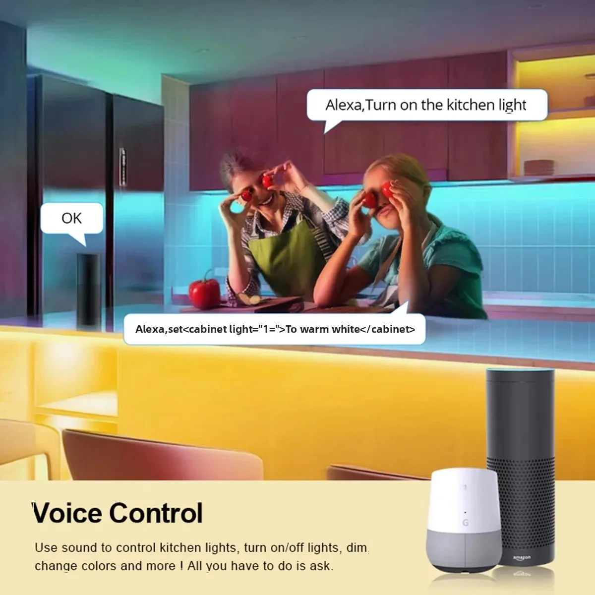 TUYA Smart COB LED Groep Verlichting Set 1-6PCS Werken Met Alexa Echo Plus Google Assistent APP Spraakbesturing voor Kast Showcase