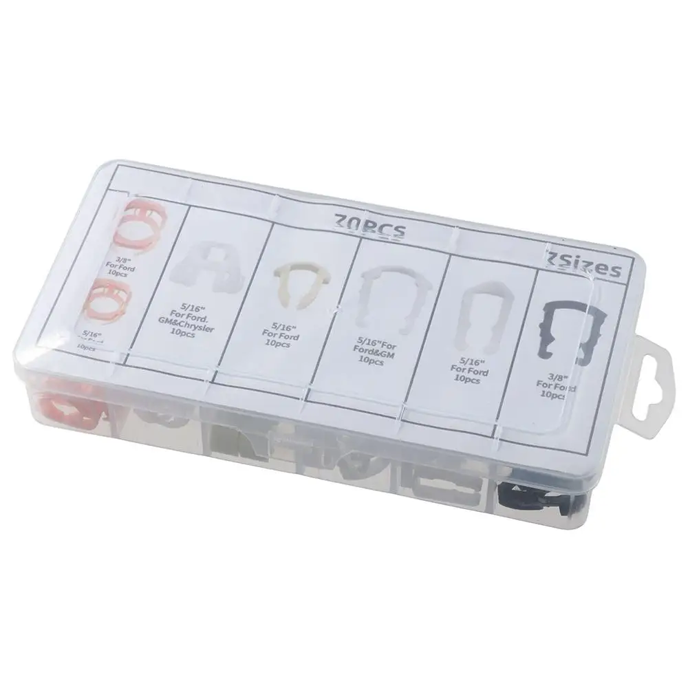 70 Pcs Fuel Line Retainer Clip Assortment Kits, Clip Replacement Car Assessories Parts for Ford, for Ford Gm