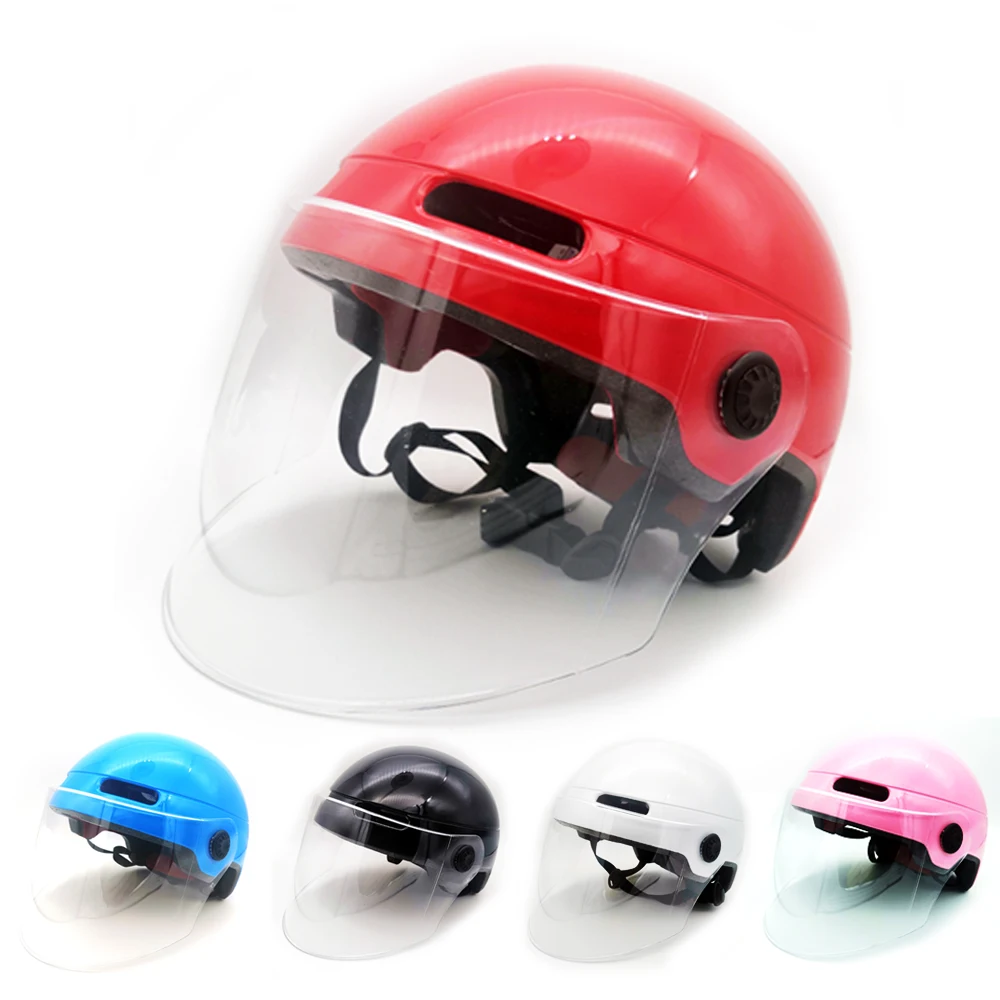 

Полушлем, ультра легкий ПК, дышащий электрический велосипед, открытый шлем для мужчин и женщин, двойные линзы, полушлемы для реактивного скутера