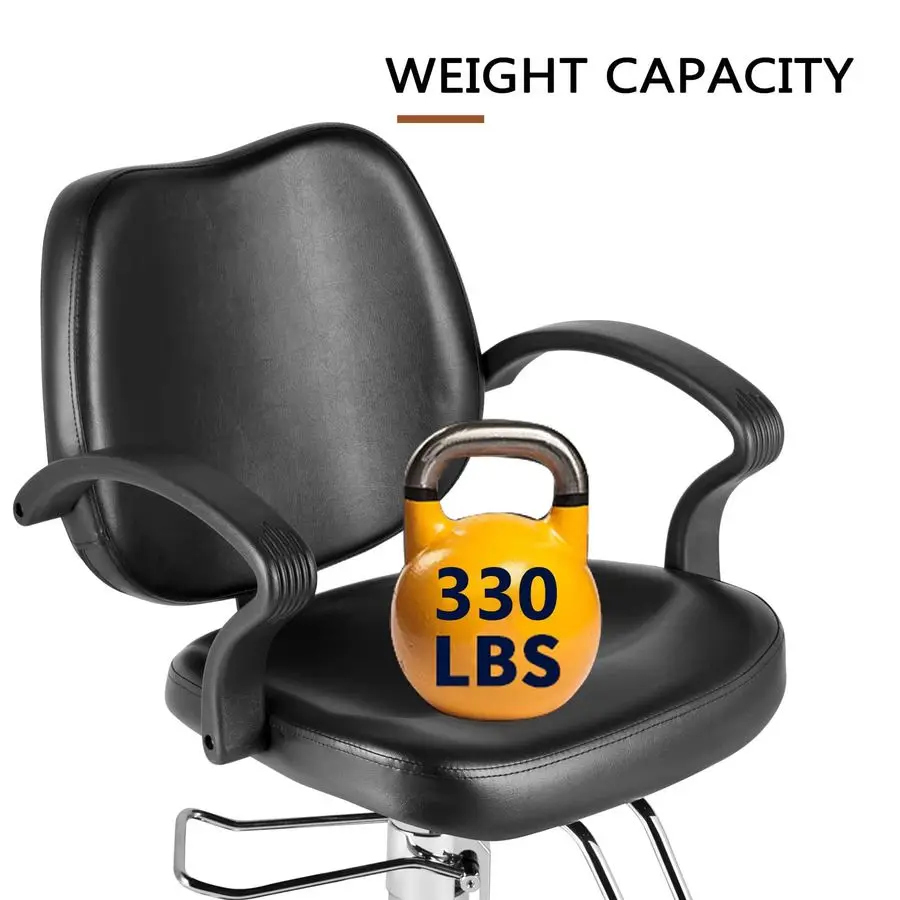 كرسي، كرسي صالون لمصفف الشعر، كرسي تصفيف دوار، مضخة هيدروليكية شديدة التحمل، قابلة للتعديل لصالونات التجميل والشامبو