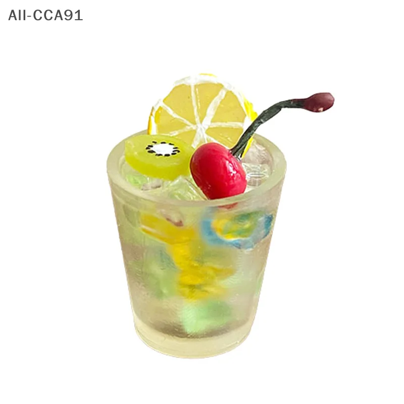 

1Pc 1:12 Dollhouse Mini Fruit Ice Drink Cup Kitchen Food Toy Dolls House Decoration Accessories