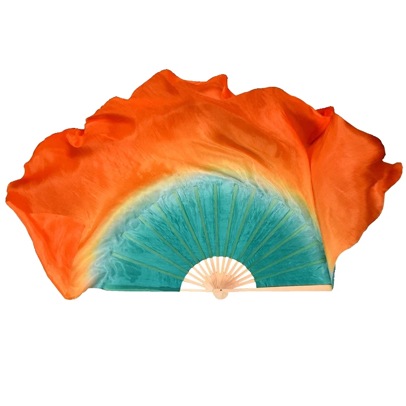 

Real Silk and Silk-imitation Dance Fan Dancing-specific Long Flowing Double-sided Double-color Classical Dance Yangge Fan Prop