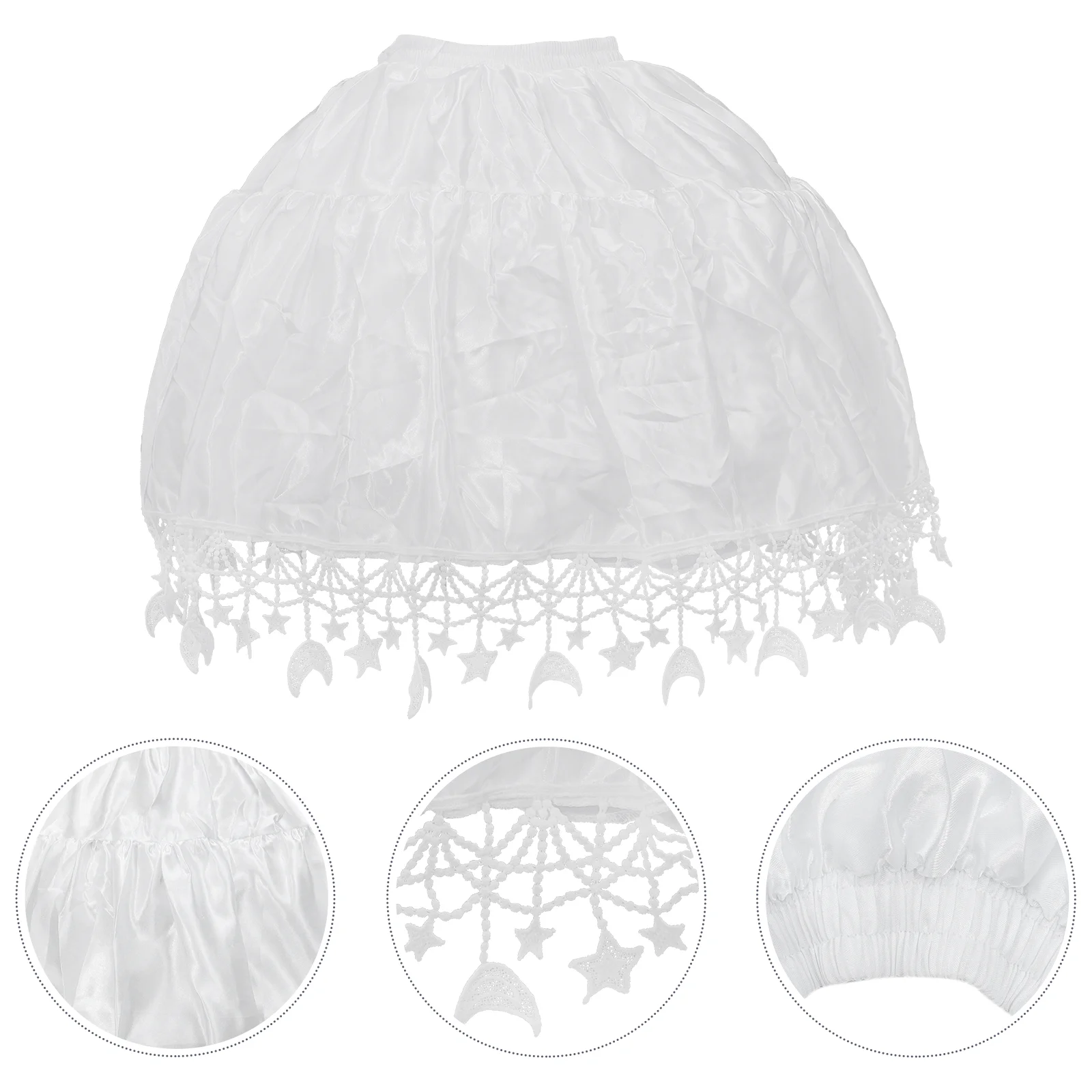 

Xingyue Pannier Ruffled Skirt Lolita Petticoat Adjustable Dress Formal Creative Beautiful Underskirt Flower Girl