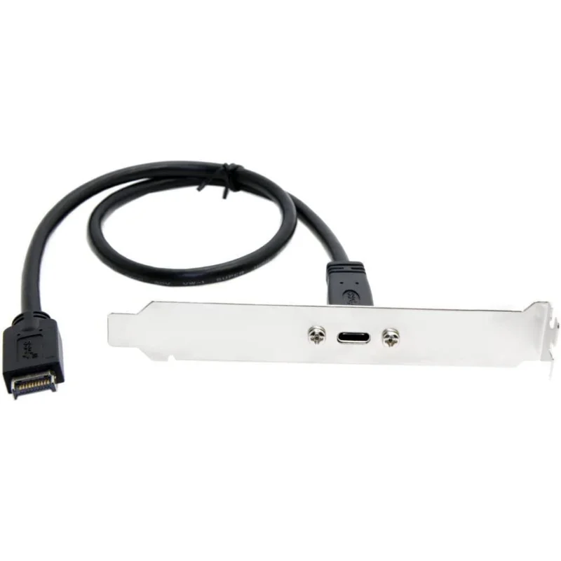 USB 3.1 Front Panel Header Type-E To Type-C Adapter 0.5m Motherboard Extension Cable with Panel Mount Screw for ASUS Desktop