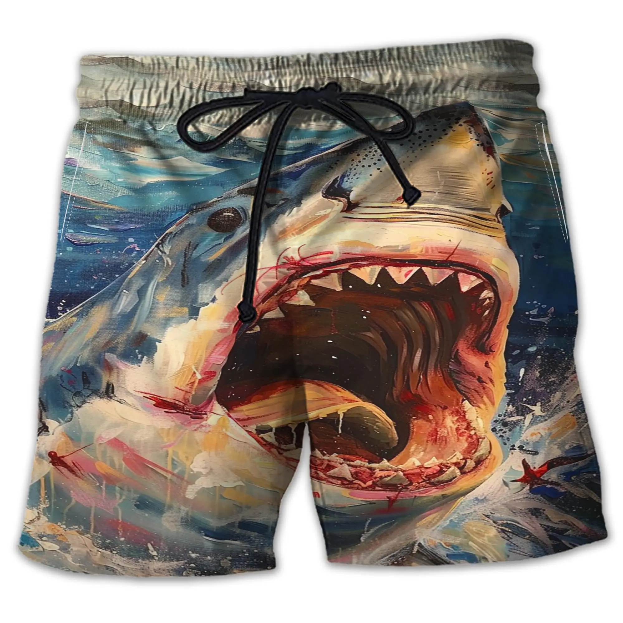

New Ocean Shark Dolphin 3D Print Beach Shorts Men Swimwear Oversized Surfing Board Pants Hawaiian Swimsuits Trunks Kids Clothing