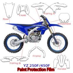 For Yamaha YZ250F 450F PPF Paint Protection Flim YZ 250 F 450 F Motorcycle TPU Protective Film 2024 New Accessories Stickers
