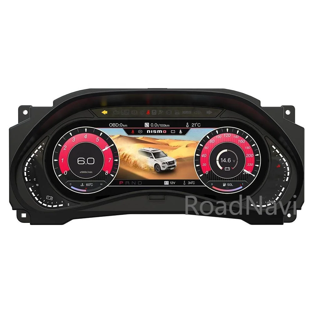 RoadNavi لوحة سيارة أداة عداد السرعة الرقمي لنيسان أرمادا باترول Y62 QX80 QX56 2010 - 2024
