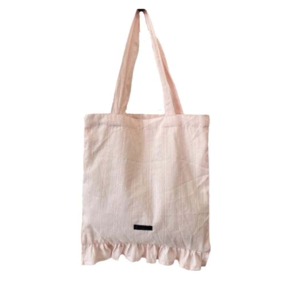

Ins Women's Shoulder Bags Portable Handbags Lace Shopping Bag with Lace Large Capacity Handheld Tote Bags Everyday Use