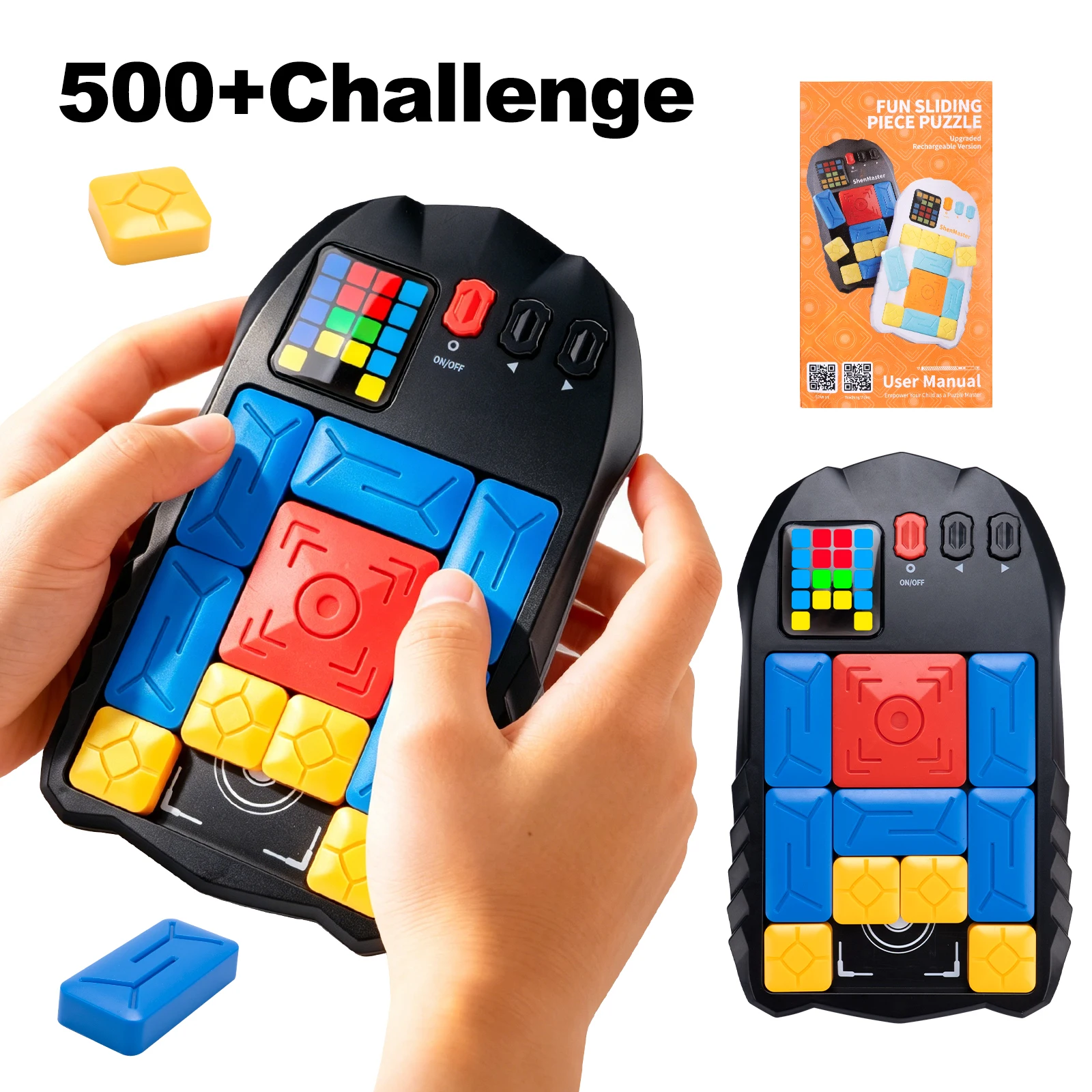 AI Huarong Road Magnetic Suction Block Sliding 500+ Levels Brain-burning Board Game Puzzle Toys Logical Thinking Training Toys