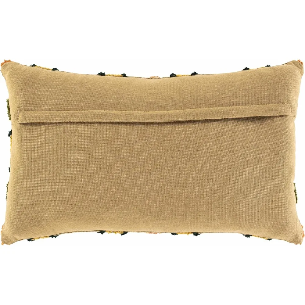 غطاء وسادة مزخرف من Hauteloom Skibbereen مع إدخال ريش أوزة سفلي - غطاء وسادة أريكة - برتقالي #4