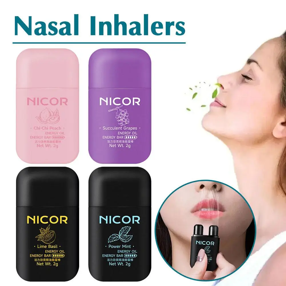 1pcs Nasal Suction Stick Refreshing Brainstorming Stick Two Nostrils Empty Aromatherapy Avoid Inhaler Tubes Sleepiness G8X6