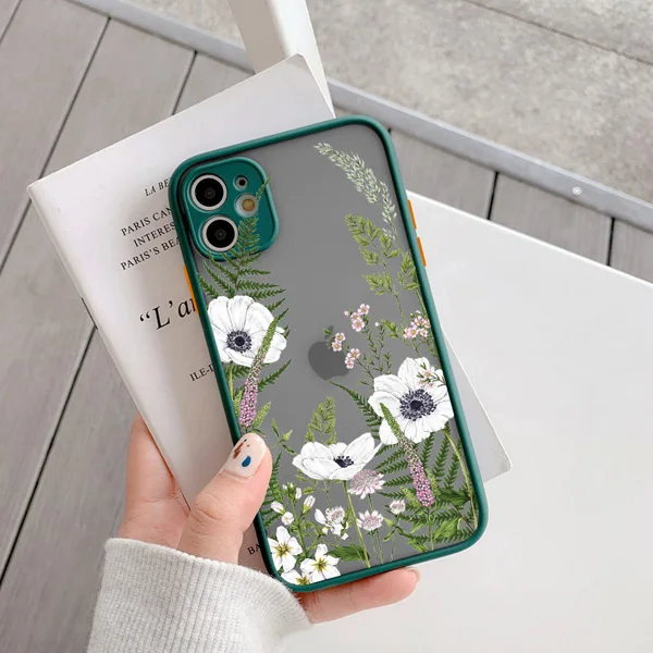 Blütenknospen-Handyhülle für iPhone 17 16 7 8 Plus 11 12 13 14 15 Pro Max 14 Plus – Präzise Pflanzen-Design Rückseite für iPhone X XS XR – Detail 8