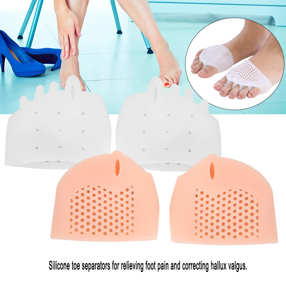 

Valgus Protector 1 Pair Silicone Bunion Straightener Hallux Valgus Corrector Toe Protector Foot Care Pain Relief