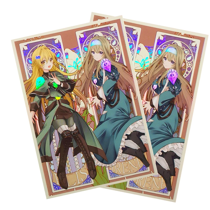 60pcs/set Yu-Gi-OH! Exorsister Jibrine Flash Card Sleeve Anime Game Collection Card Protective Cover Gift Toy 63x90mm