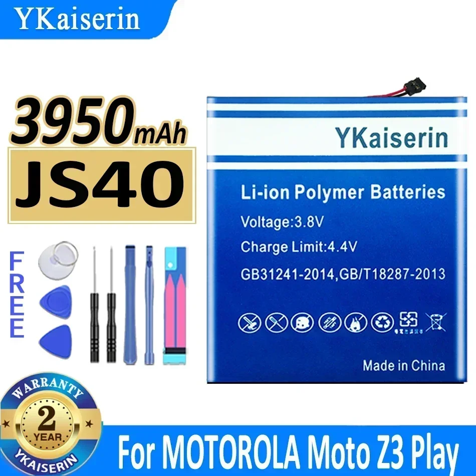 YKaiserin Top Brand 3950mAh JS40 Battery for MOTOROLA Moto Z3 Play XT1929-1 XT1929-4 XT1929-5 XT1929-6 XT1929-8