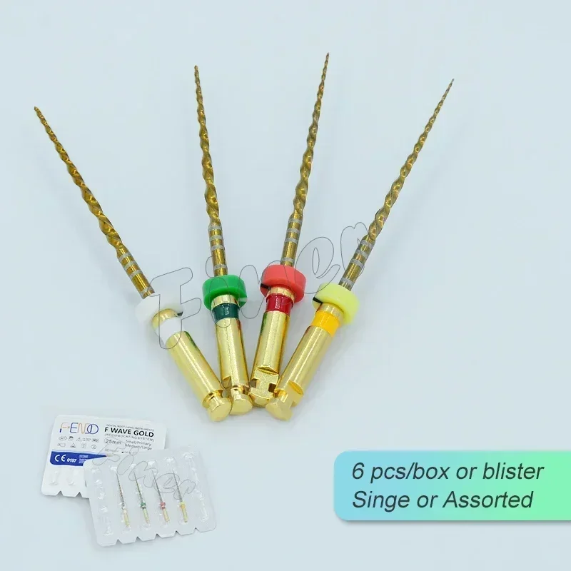 Limas Endo de oro de onda rotativa Dental, limas Endodoncia alternativas Niti Endo para preparación de conducto radicular, tratamiento endodóntico