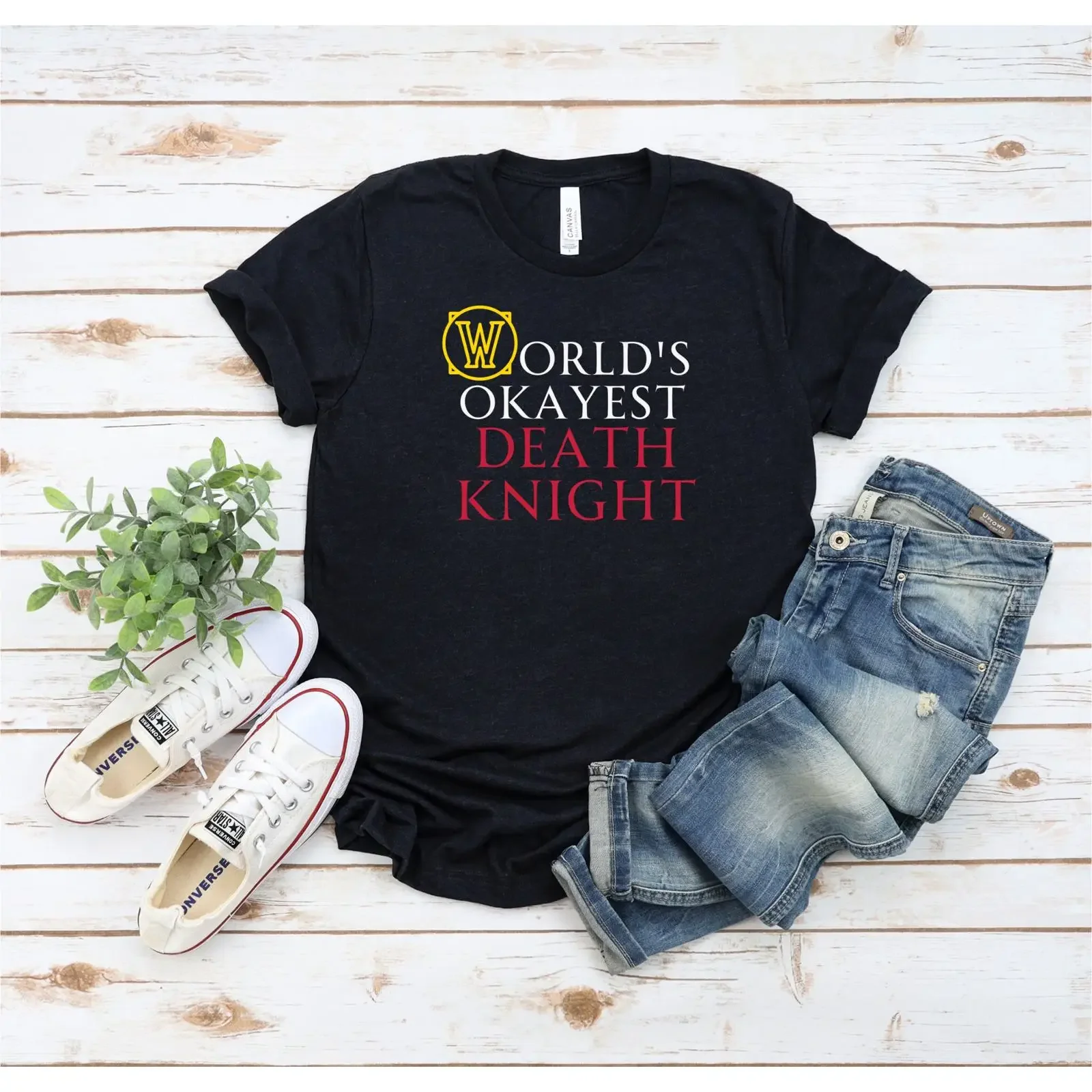 Death Knight T Shirt for Gamer Gaming Blood DK Frost Unholy vintage Washed streetwear Unisex Casual Versatile designer clothes