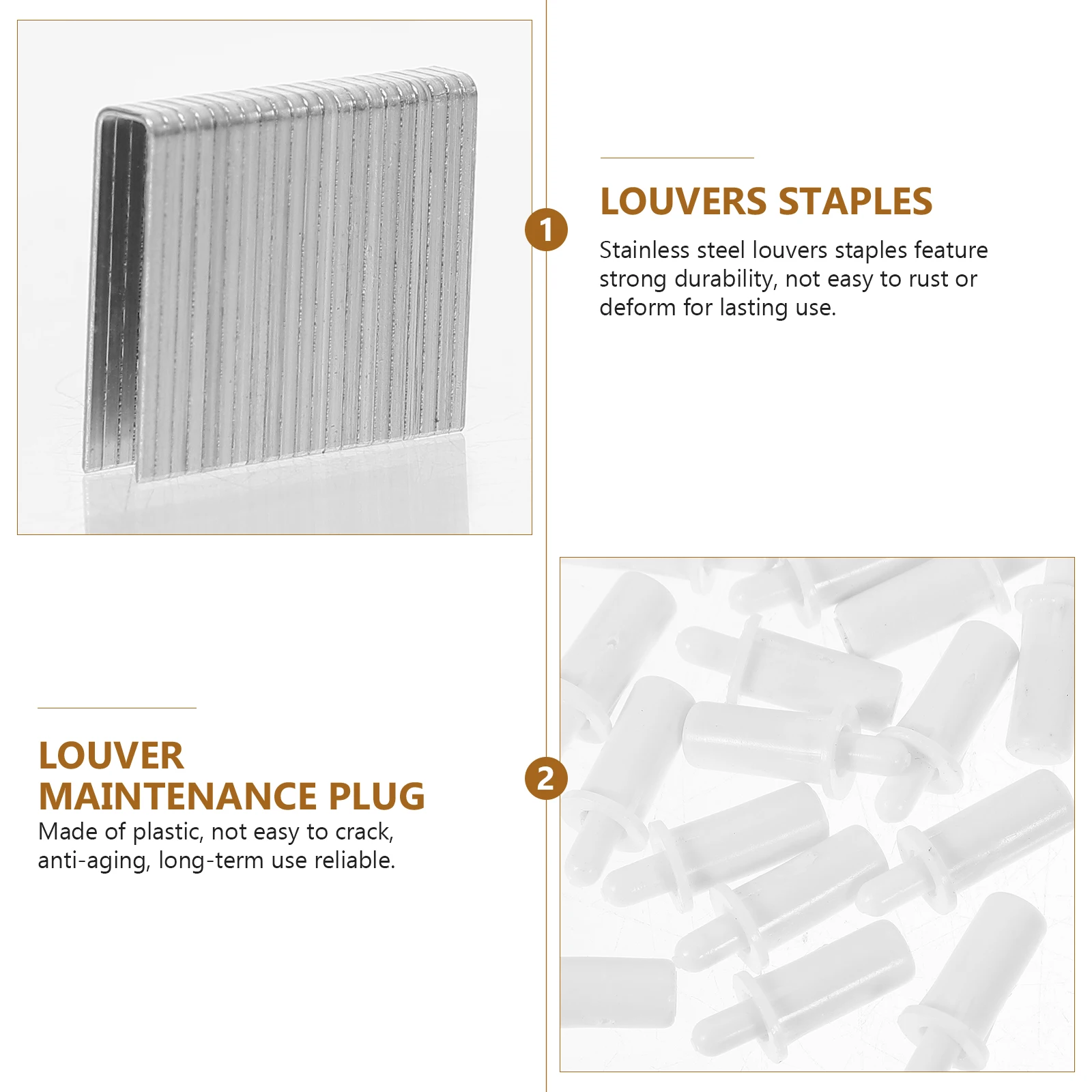 

40pcs Wood Blinds Repair Pins Stainless Steel Shutter Hardware Furniture Fittings Window Screen Replacement Parts