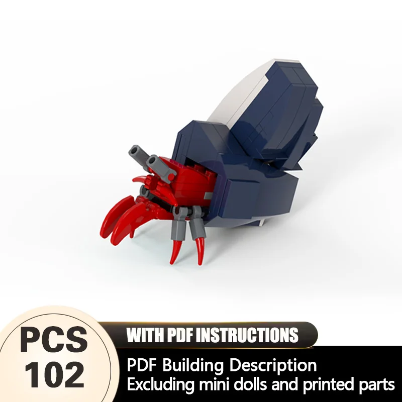

Creators Animal Series Model MOC Building Bricks Hermit Crab Modular Technology Gifts Holiday Assemble Children Toys Suit