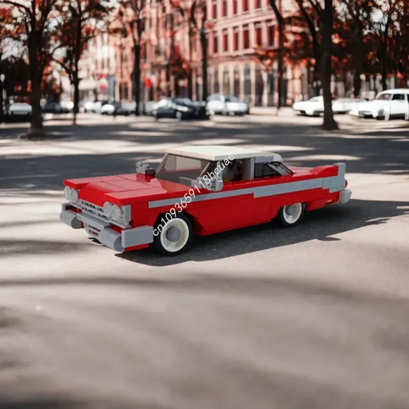 

345 шт., суперкар City Champions Christinesaw-1958 Plymouthsa Fury Moc, строительные блоки, креативная игрушка «сделай сам», детские рождественские подарки