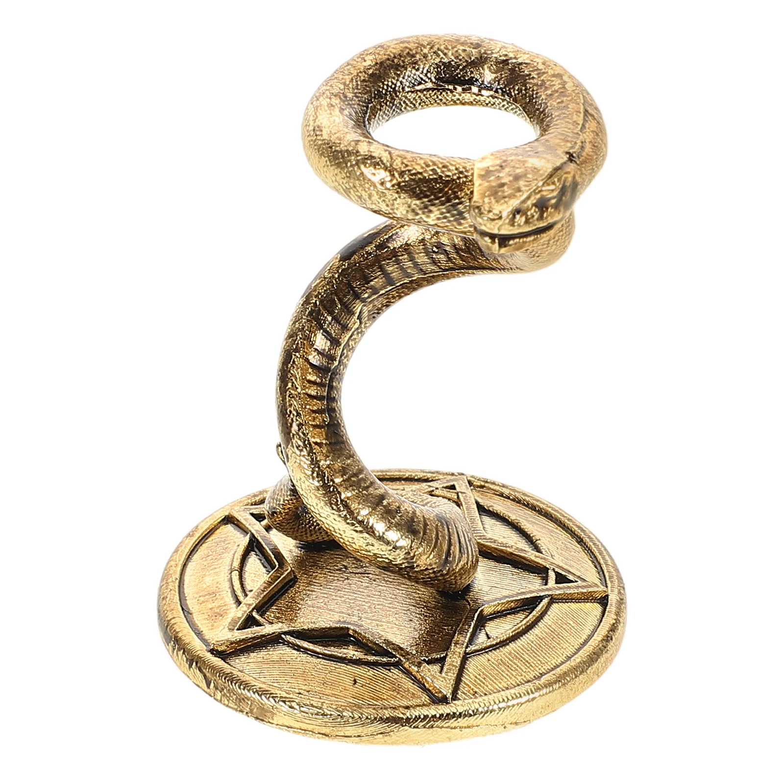 

Crystal Sphere Stand Snake Shape Ball Holder Khaki Desktop Decor Gemstone Display Alloy Stable Base Globes Rack Glass Metal