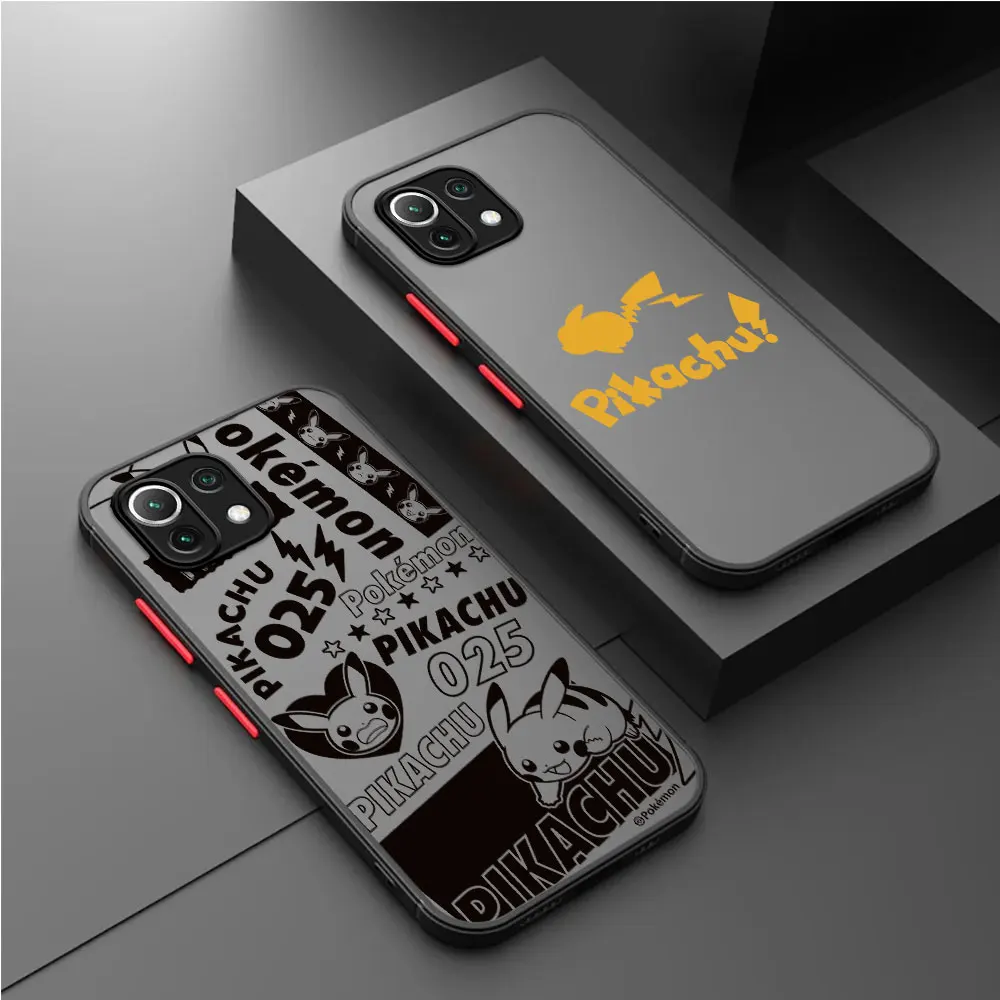 Retro Pokemon Pikachu Case For Xiaoimi Poco X3 NFC 11T Pro 11 Lite X5 X4 12 13 9T 12X F3 M5 C40 C50 C51 Funda Back Phone Cover